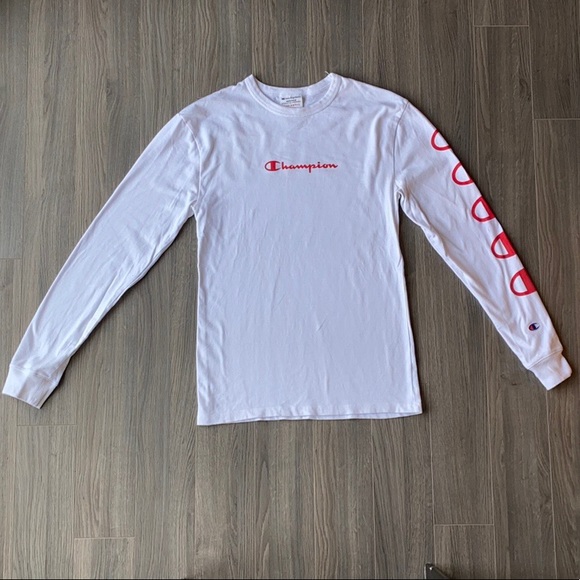 White Champion Long Sleeve - Picture 1 of 4